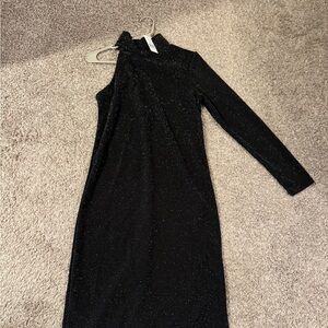 Gibson Black One-Shoulder Dress with Sparkle
